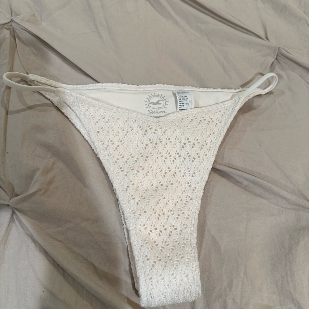 White Crochet Bikini Bottom